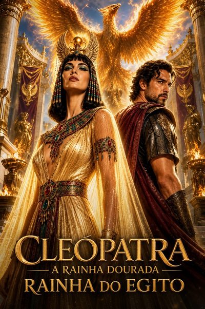 Capa da minisserie Cleópatra: a Rainha Dourada